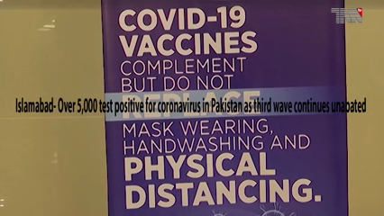 Islamabad- Over 5,000 test positive for coronavirus in Pakistan as third wave continues unabated