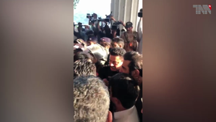 Karachi - Police baton-charge citizens protesting demolition of Karachi's Nasla Tower
